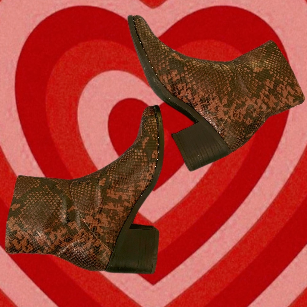 Treasure & Bond Farrah Python Studded Booties - image 3